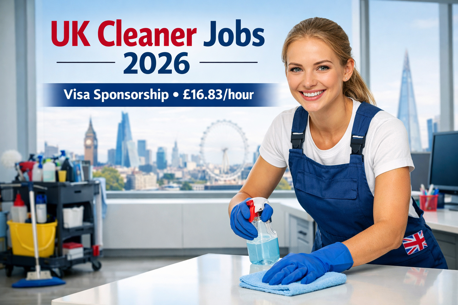 UK Cleaner Jobs 2026 in East Ham – Visa Sponsorship (£16.83/Hour)